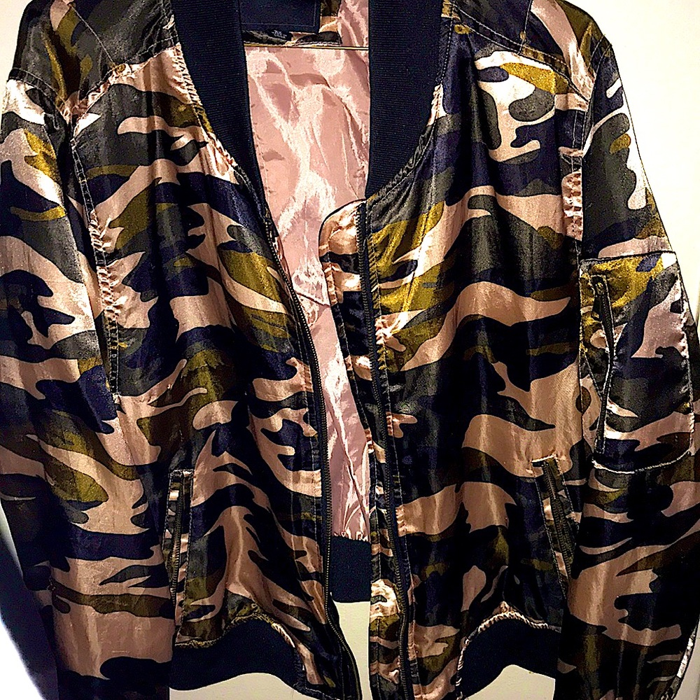 Miss London pink camo jacket
